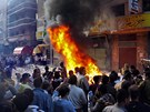 Nepokoje v Káhie nedaleko námstí Tahrír (23. listopadu 2012)