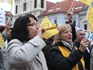 Protest slovenských uitel v Bánské Bystrici (26. listopadu 2012)