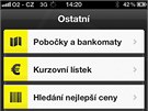 Mobilní aplikace RB - záloka Ostatní je pístupná i pro neklienty banky