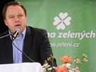 Exministr ivotního prostedí Martin Bursík na volebním sjezdu Strany zelených
