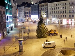Brno se konen dokalo svého letoního vánoního stromu. V úterý ho na tamním...