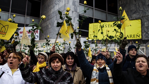 Protest slovenskch uitel v Bratislav (26. listopadu 2012)