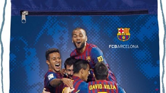Sek na cviky ze srie vrobk s tmatikou FC Barcelona.