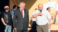 Podnikatel Vladislav Jaroek a Milo Zeman tsn poté, co v kvtnu 2011 v