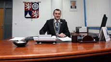 Martin Pta ve své hejtmanské kancelái.