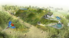 Vítzný návrh na pestavbu pavilonu velkých savc na nový pavilon Amazonie. 