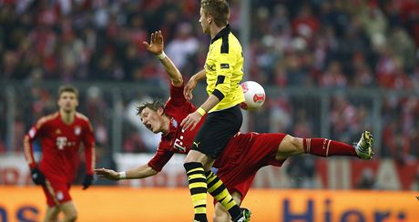 Momentka z utkání mezi Bayernem a Dortmundem