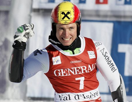 KONEN. Marcel Hirscher se raduje, ve Val d'Isere ovládl obí slalom.