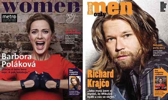 Tituln strana magaznu Men & Women Only pro prosinec 2012.