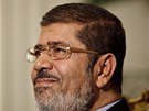 Egyptský prezident Mohammad Mursí pi sobotních jednáních (8. prosince 2012)