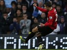 VÍTZNÝ GÓL. Robin van Persie z Manchesteru United rozhoduje utkání v druhé