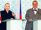 éfka americké diplomacie Hillary Clintonová se v Praze setkala s ministrem