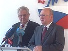 Vladimír Remek veejn podpoil Miloe Zemana v jeho kandidatue na prezidenta