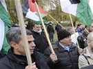 Demonstrant na podporu Palestiny se sely nejprve asi ti desítky, postupn