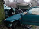 Tragická nehoda seatu u Chottova na Mladoboleslavsku