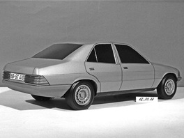 Takhle si mercedes stedn tdy pedstavoval Daimler-Benz v roce 1977.