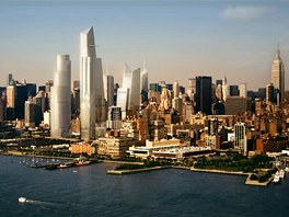 Projekt Hudson Yards vyroste na desetihektarov parcele.