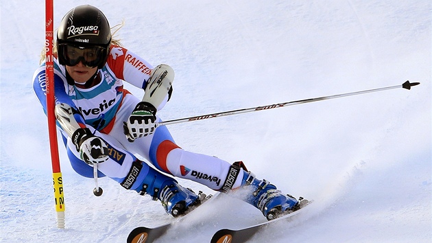 Lara Gutov pi obm slalomu ve Svatm Moici