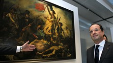 Francouzský prezident Francois Hollande se pi slavnostním otevení muzea v