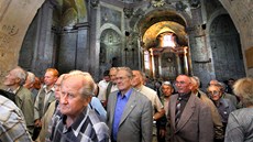 Bývalí písluníci Pomocných technických prapor (PTP) pi tradiním setkání ve...