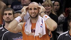 Marcin Gortat z Phoenixu zklamaný z vývoje utkání s Dallasem.