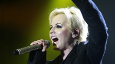 Zpvaka Dolores O'Riordanová na praském koncertu Cranberries