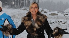 Helena Vondráková "pivezla" do Nízkých Tater sníh.