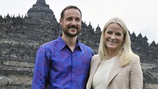 Norský princ  Haakon a jeho manelka Mette-Marit (Indonésie, 28. listopadu 2012)
