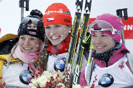 NEJLEPÍ I NEJKRÁSNJÍ. Gabriela Soukalová vyhrála sprint Svtového poháru ve...