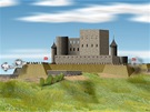 Brnnský pilberk na poátku útok véd na hrad v roce 1645. Na valech jsou...