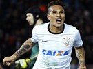 TREFA. Paolo Guerrero z brazilského Corinthians slaví jediný gól ve finálovém...