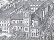 Klášter a kostel sv. Gabriela v roce 1898