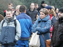 Na protikomunistickou demonstraci v st nad Labem pilo kolem stovky lid.