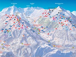 Mapa rakouskho skiarelu Ski Juwel Alpbach-Wildschnau