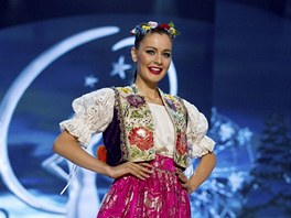 Tereza Chlebovsk se na Miss Universe 2012 pedvedla v kroji.