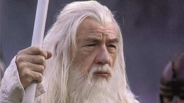 Ian McKellen v roli Gandalfa ve filmov trilogii Pn prsten