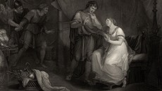 Scéna ze Shakespearovy hry Troilus a Kressida v podání výtvarnice Angeliky