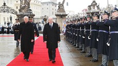 Václav Klaus pijal na Praském hrad slovenského prezidenta Ivana Gaparovie.