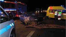 Nehoda dvou osobních aut v obci íkov na Náchodsku.