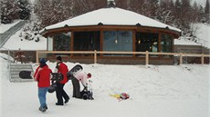 Nové zázemí s ob�erstvením na �acberku na vrchu Rudný u Jihlavy. 