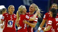 Norské házenkářky se radují z hladké výhry nad Maďarskem v semifinále