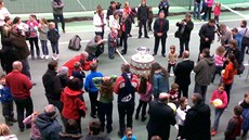 Davis Cup, populární "salátová mísa", zavítala v pondělí do Prostějova a