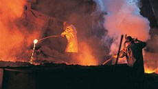 T�inecké �elezárny. Vysoké pece.