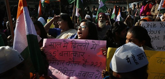 Indie u nkolik týdn ve protesty kvli násilí na enách. (21. prosince 2012)