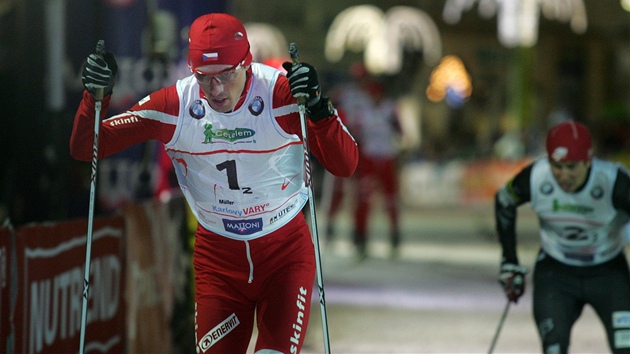 Martin Koukal pi exhibiním závod Carlsbad Ski Sprint 2012