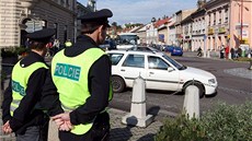 demonstrace Chrudim Obchvat doprava policie chodci