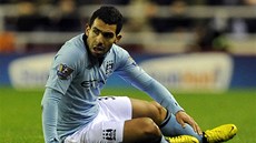 NEDAILO SE MU. Carlos Tévez z Manchesteru City tentokrát gól nevstelil.