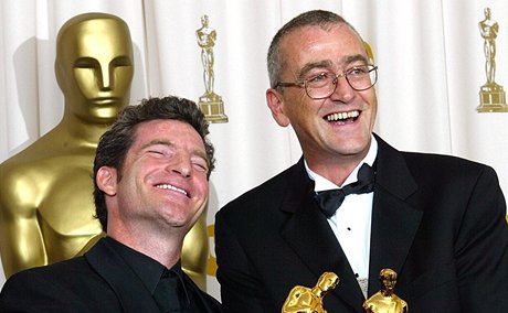 Ethan Van der Ryn a Michael Hopkins s Oscary za film Pán prsten: Dv ve (75.