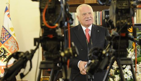 Václav Klaus ped novoroním projevem 1.ledna 2013.