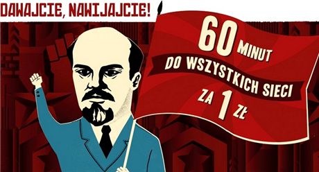 Reklama polského operátora s Vladimirem Iljiem Leninem pobouila polskou